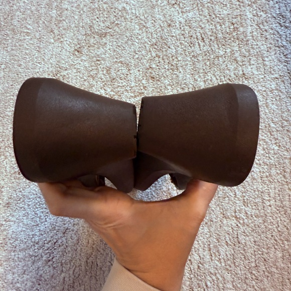 Oka-B Floral Wedge Platform Flip Flops ML (8-9.5) Brown Multi-Flower Gently Used - Picture 11 of 14